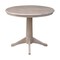 International Concepts Round 36 in Rd Top Pedestal Table, 12 in Leaf, 28.9 inH, Dining Ht, Washed Gray Taupe, 36 in W, 48 in L K09-36RXT-27B - alternate 6
